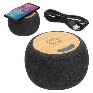 Empire Bamboo Wireless Speaker with 5W Wireless Charger