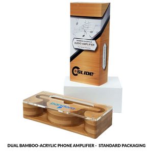 Bamboo & Acrylic Phone Amplifier with Standard Packaging