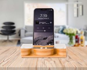 Bamboo & Acrylic Phone Amplifier with Standard Packaging