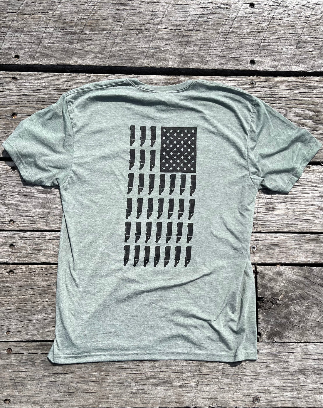 BreakerOne9 - USA Trucker Flag T-shirt - Military Green