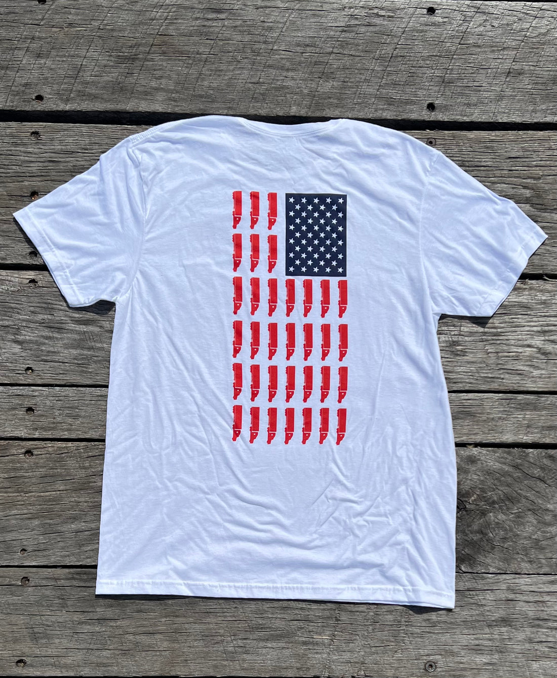 BreakerOne9 - USA Trucker Flag T-shirt - White
